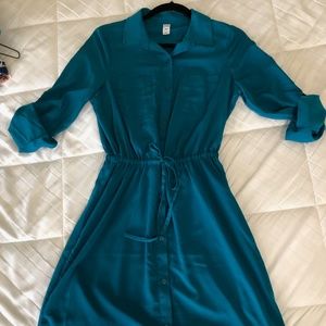 Turquoise Shirt Dress